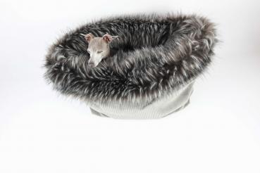 Kuschelhöhle FiouStar Royal Cord Grey deluxe